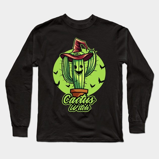 cactus witch Long Sleeve T-Shirt by donipacoceng